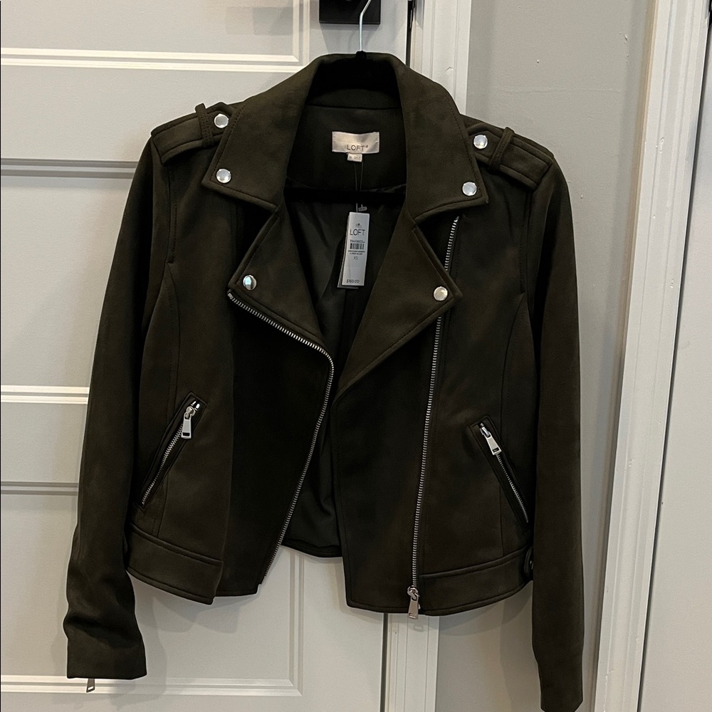 NWT size XS LOFT Women's dark olive green Jacket